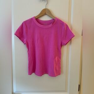 Old Navy Fuchsia Ribbed Snug Fit Tee
